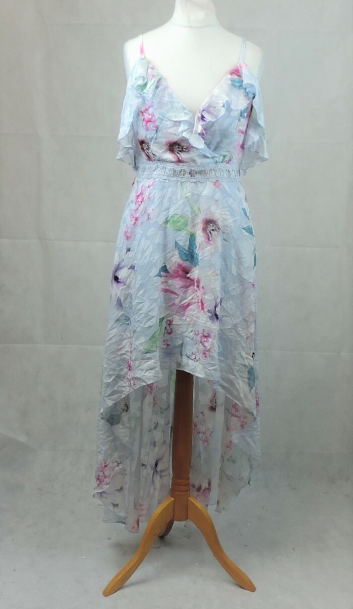 open lace back dress BRAND NEW WITH TAGS LIPSY PINK FLORAL STRETCH JERSEY DRESS SIZE 10 –  Whispers Dress Agency main image 1