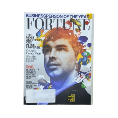 Fortune Magazine December 1, 2014 Google's Larry Page, Inside Elon Musk VG