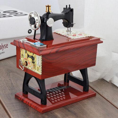Sewing Machine Music Box Retro Sewing Clockwork Home Crafts Decoration GiftL Ht - Picture 1 of 9