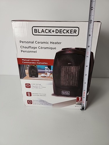 Black+decker BHDC201 1,500-Watt Electric Personal Ceramic Space Heater 2 Setting - Picture 9 of 9