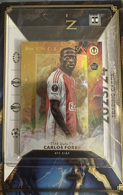 2023-24 Topps Inception CARLOS FORBS AFC AJAX ROOKIE debut Gold Parallel 1/1
