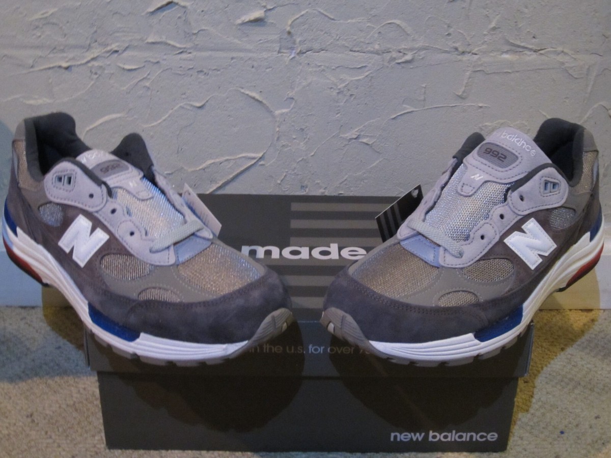 New Balance M992AG 992 Grey Blue Red White Men's Size 10 NEW New Balance M992AG 992 Grey Blue Red White Men's Size 10 NEW