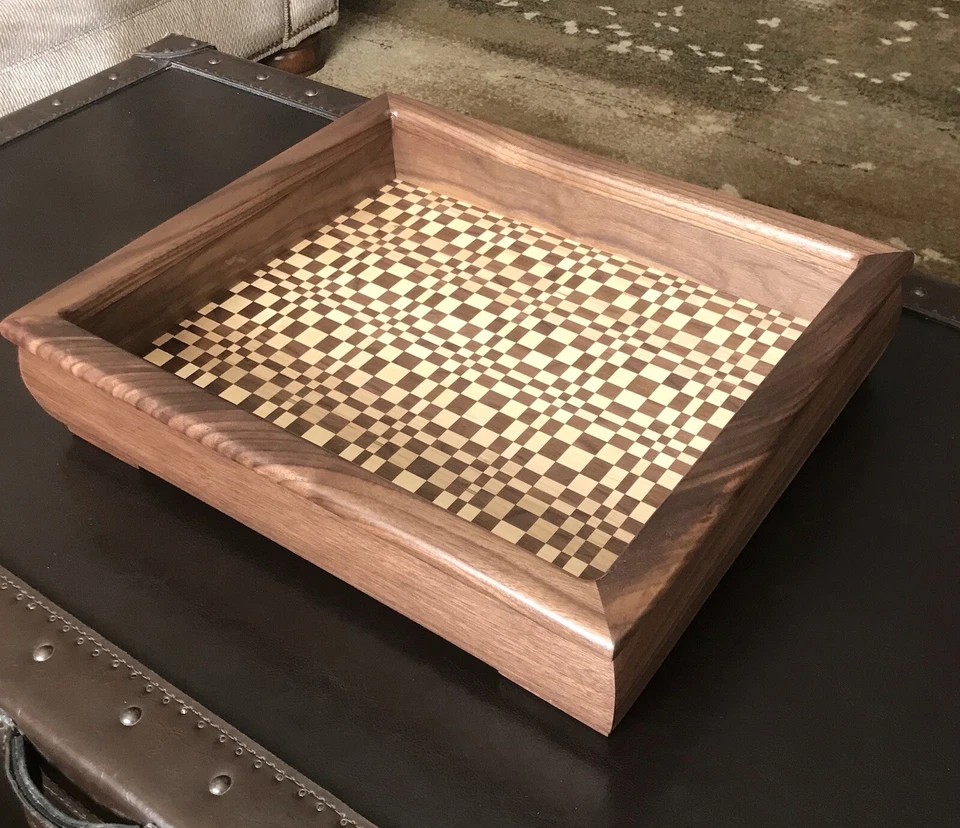Handmade Wood Tray Solid Maple And Walnut Wood. Vanity Tray Made In The USA - Image 4 of 4