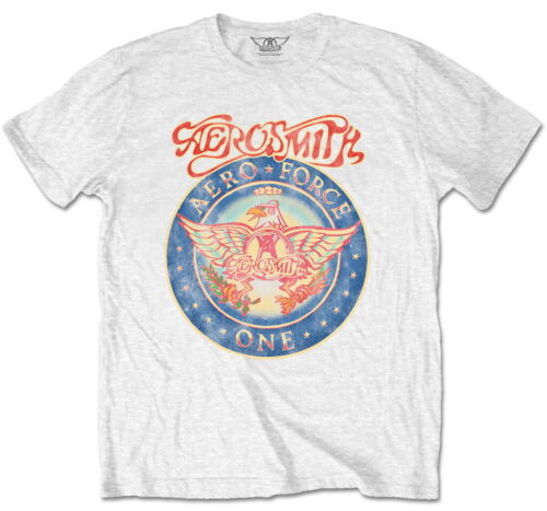 Aerosmith 'Aero Force' (Blanco) Camiseta - ¡NUEVO Y OFICIAL! - Imagen 1 de 1
