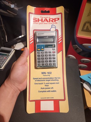 1980s  Sharp Vintage Wondertopia WN-102 LCD Game Style Calculator NOS Sealed NEW