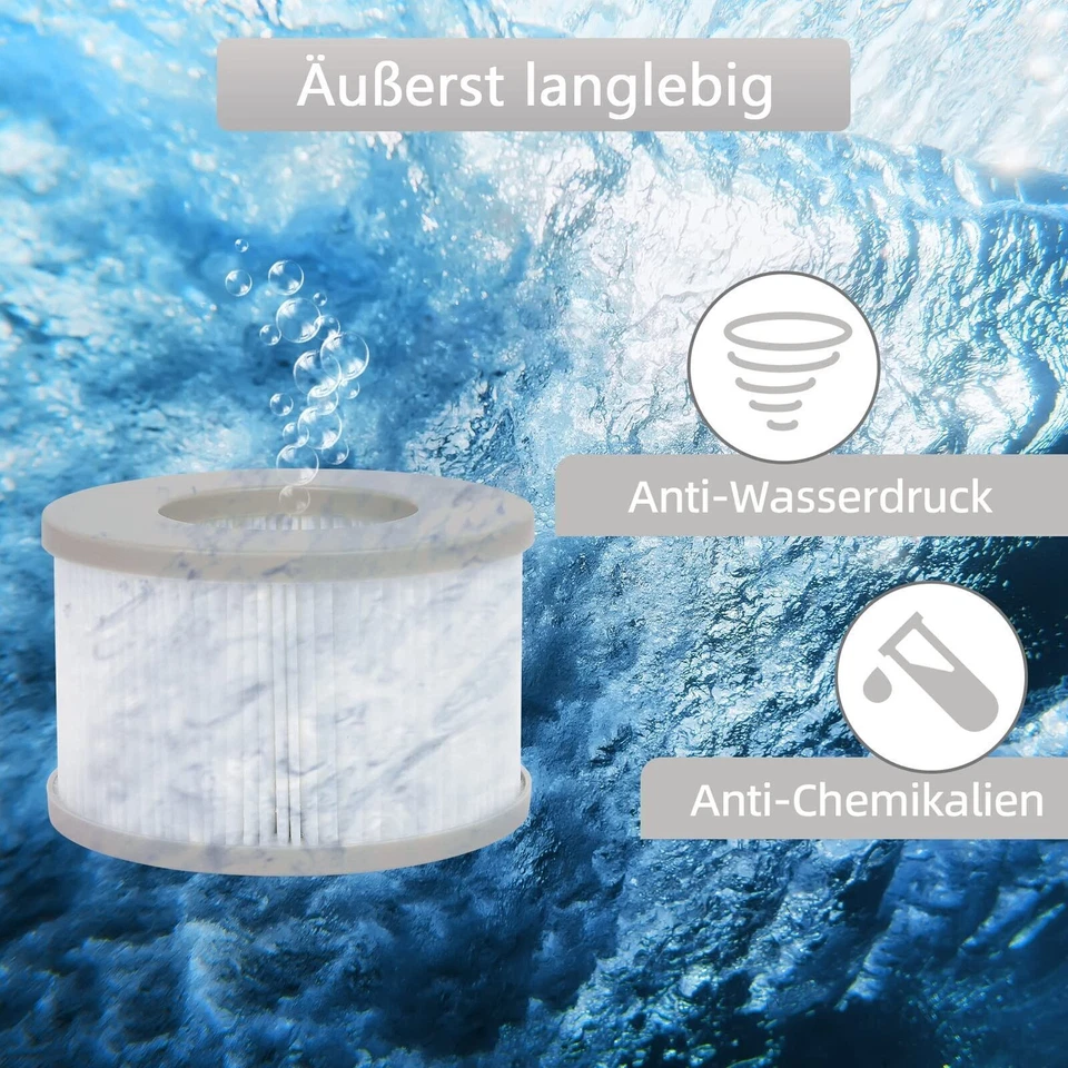 1-8x Filter Für Whirlpool MSpa In-Outdoor Pool Ersatzfilter Kartusche aufblasbar - Bild 4 von 4