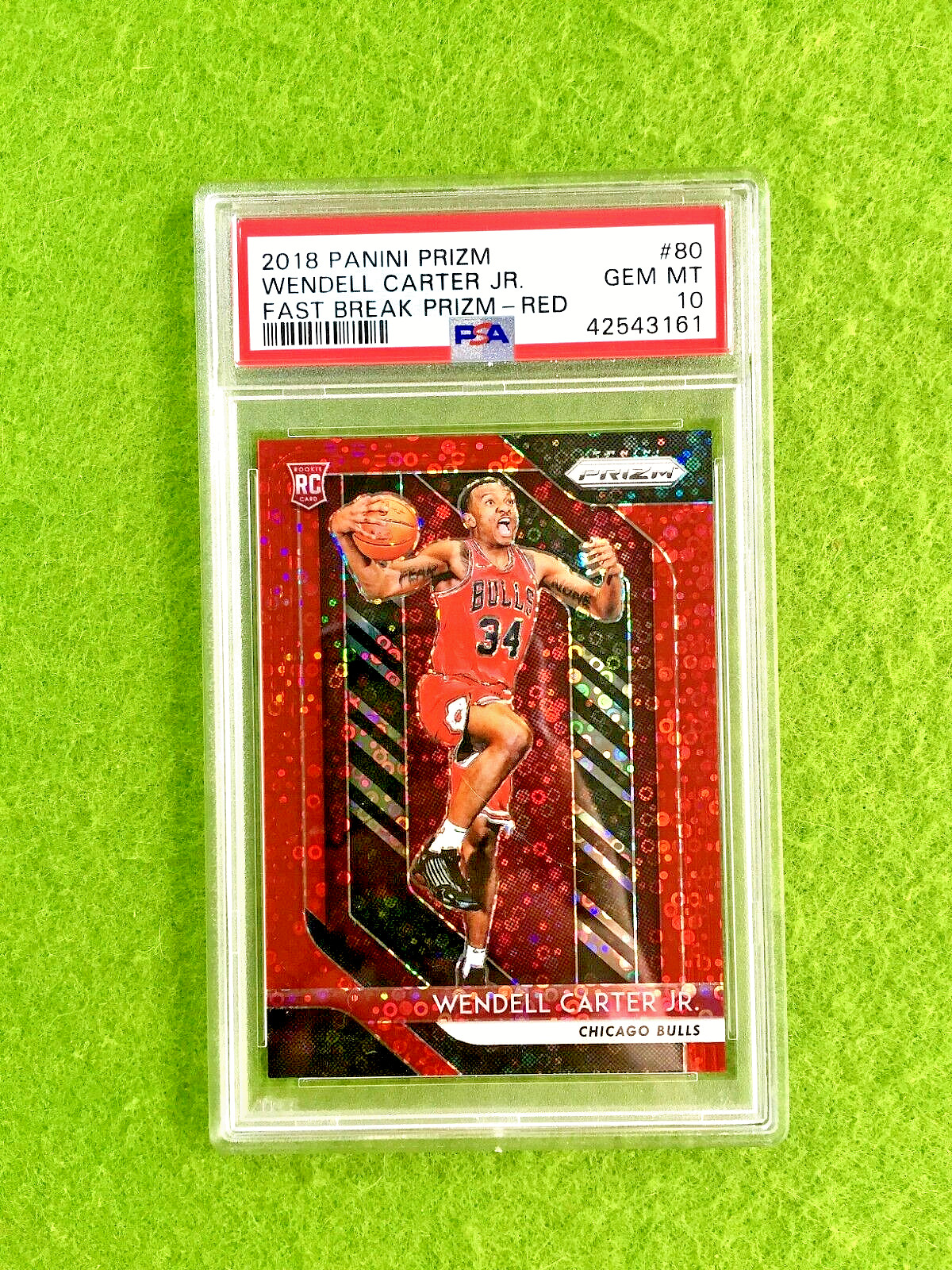 Wendell Carter Jr PSA 10 FAST BREAK PRIZM ROOKIE RED #/125 RC 2018 MAKE AN OFFER