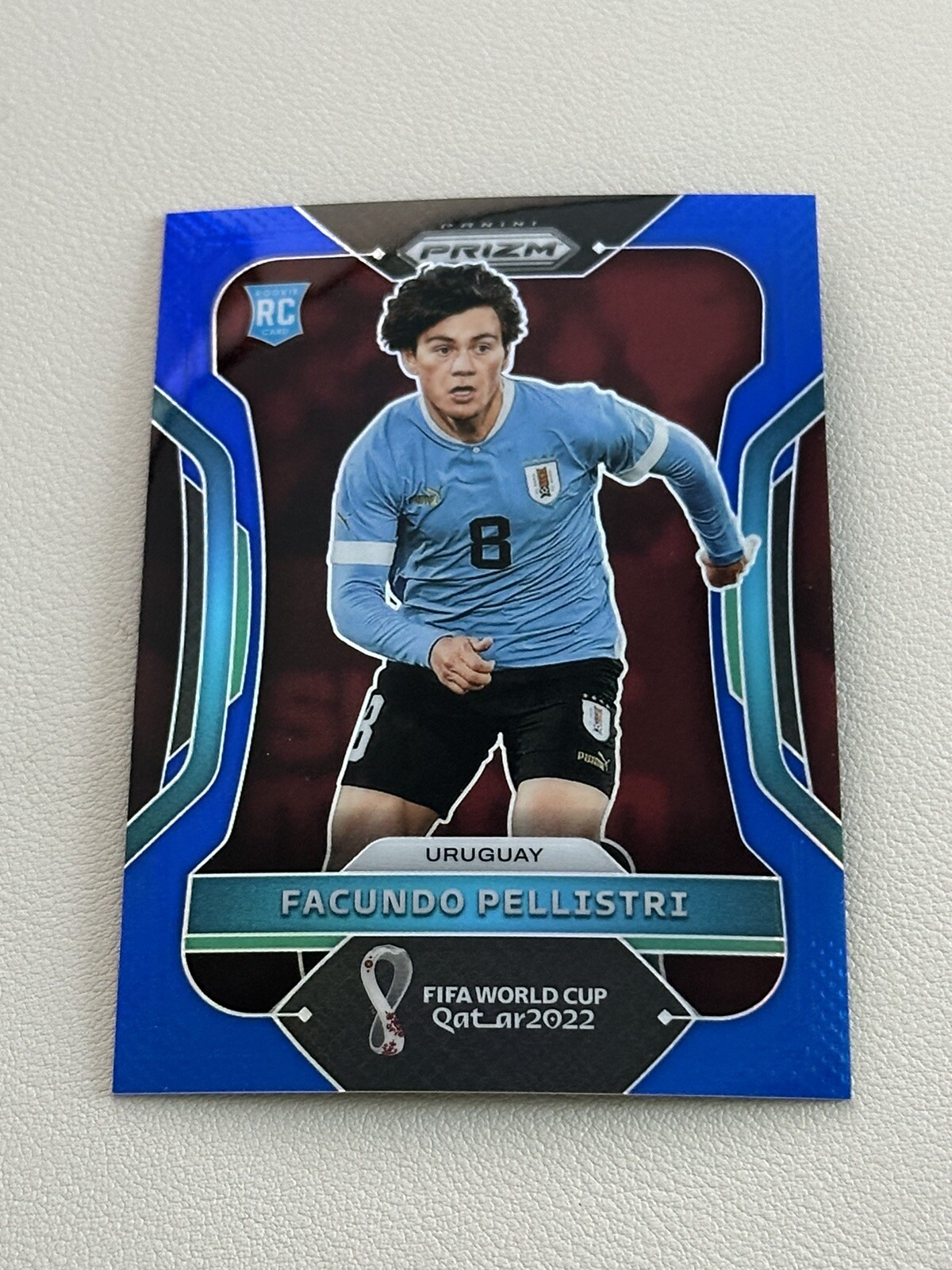 2022 Prizm FIFA World Cup Qatar Facundo Pellistri Blue Prizm Rookie RC # /299