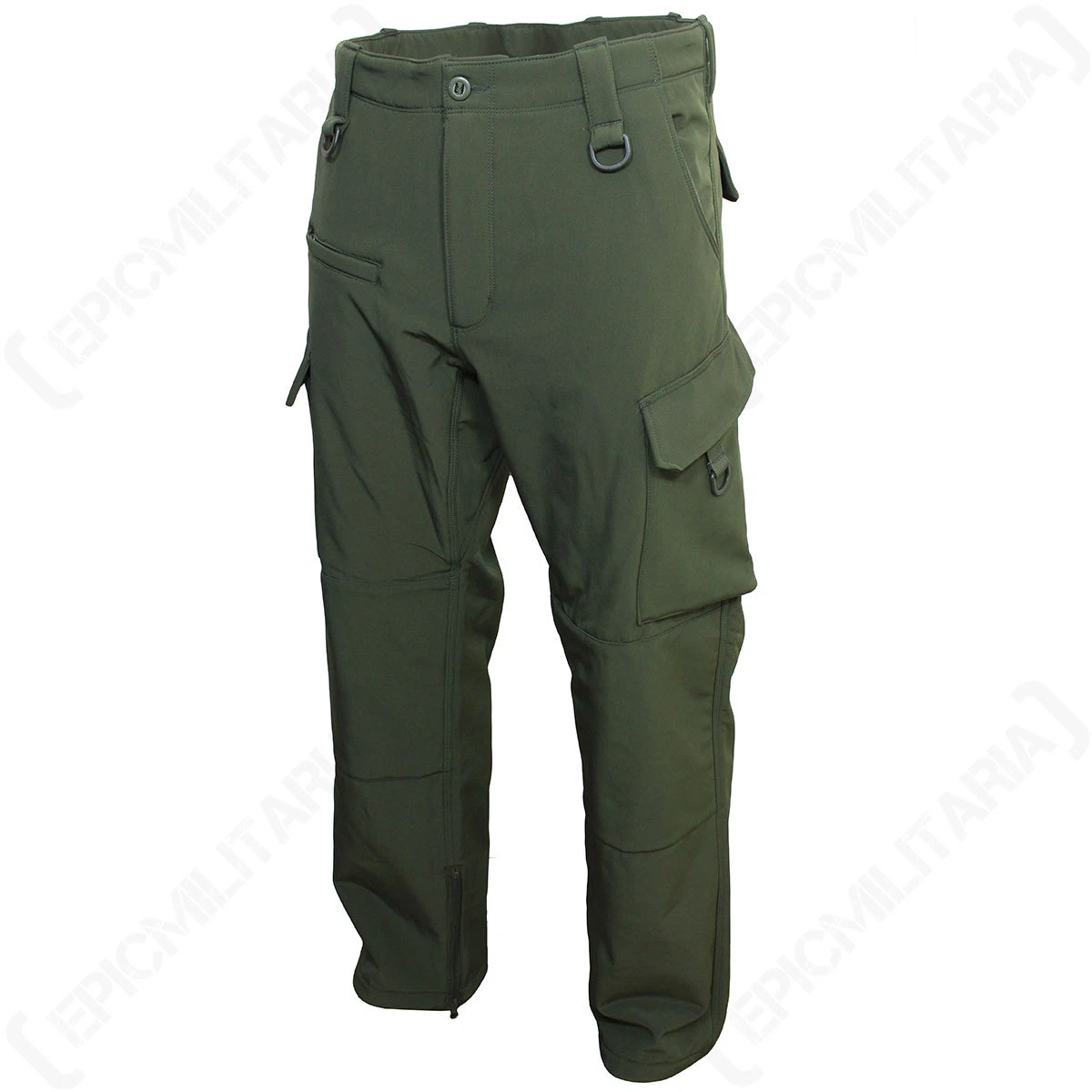 Olive Green Softshell Explorer Trouser - Outdoor Water Resistant Windproof Lined