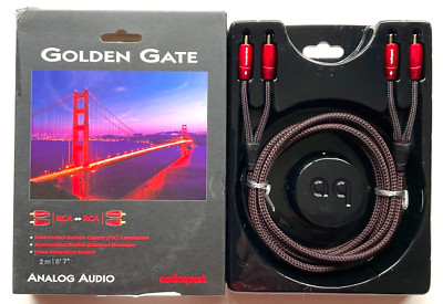 AudioQuest Golden Gate - 2 Meter RCA to RCA - New - Open Box - Authorized Dealer