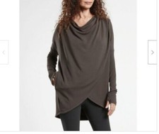 ATHLETA Walnut Brown Purana Wrap Hoodie Sweatshirt Small