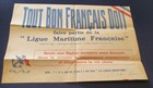 Affiche Ligue Maritime Française vers 1916