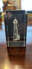 Glass Paperweight With Lighthouse Etching 3.25 In X 2 In X 2 In New — photo 2
