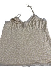 George Beige Floral Camisole, Cotton Size Large Lace preownedj
