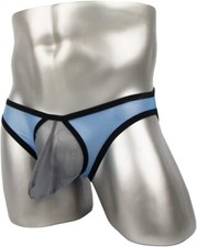 Mens Mesh Sheer See Through Briefs Color match Bulge Enhancing See Through Brief