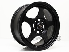 Rota Slipstream Wheels 15x7 40 4x100 Satin Black For Integra Civic Del Sol