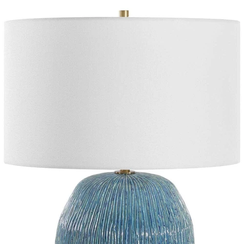 NEW ELYSIA MODERN TABLE LAMP CRAFTED FROM GLAZE CERAMIC UTTERMOST 30455 - Picture 4 of 6