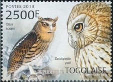 Timbres Togo 2013 Mi 4815 neuf avec gomme originale 2013 hiboux