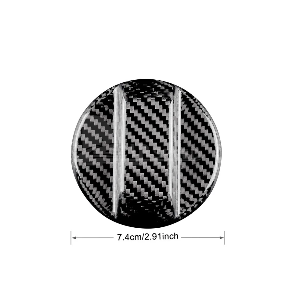 Fuel Tank Gas Cap Cover Real Carbon Fiber For Hyundai Excel Genesis H200 300 400 - Image 2 of 4