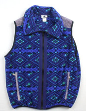 Black Diamond Vintage Made In USA Full Zip Aztec Vest Jacket Womens Medium