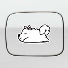 Adesivo divertente Samoiedo auto decalcomania / Kawaii cane vinile paraurti impermeabile rimovibile
