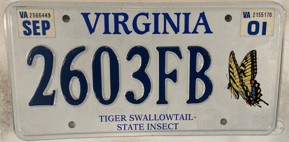 BUTTERFLY license plate conserve Wildlife Insect Tiger caterpillar