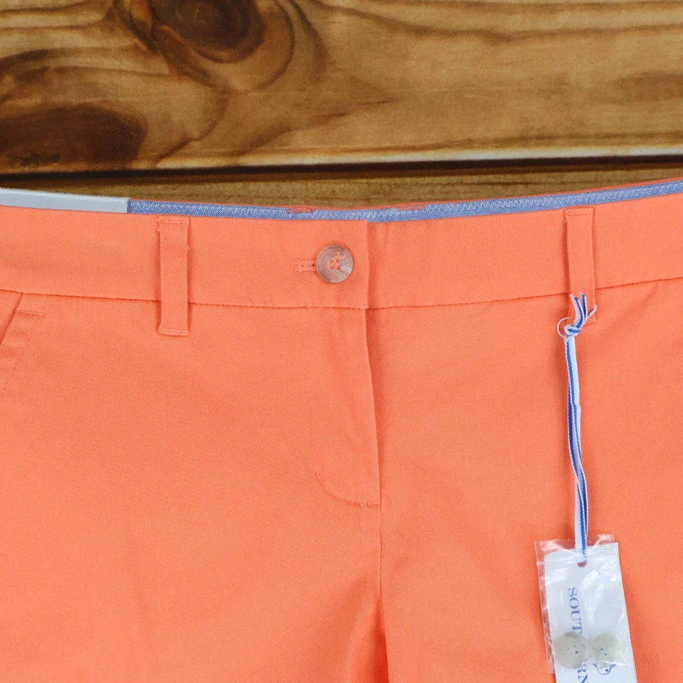 Pantalones Cortos Southern Tide Para Mujer 10 Naranja Brillante 3" Bolsillos Entrepierna Tiro Bajo Nuevos con Etiquetas $65 Foto 4 de 4