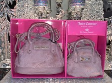 Juicy Couture 1JCCE3JC-DB DustyBlush Two PC Bowler Set Faux Fur Bag NWT