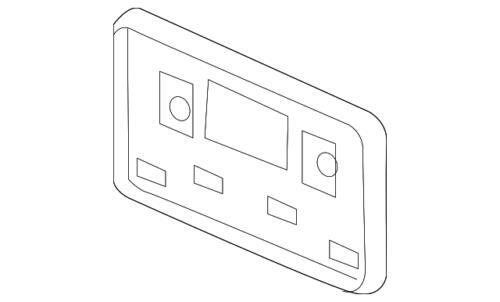 Placa de matrícula delantera para Honda (N/P 71145-TEG-A00)