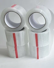 Clear Packing Tape, 6 Rolls, Heavy Duty, 3 Inches Wide, 110 Yards, 2 MIL Thick