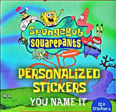 2002 SPONGEBOB SQUAREPANTS PERSONALIZED NAME STICKERS