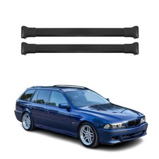 Dachträger Grundtäger für BMW 5er E39 Touring 1997-2004 75kg Alu Schwarz 2 tlg