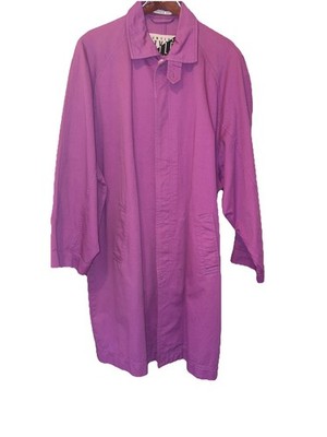 Vintage Esprit Women's Solid Purple Knee-Length Rain Coat, size m