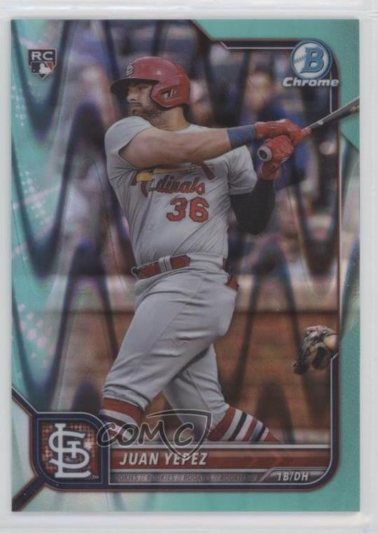 2022 Bowman Chrome Aqua RayWave Refractor 88/199 Juan Yepez #26 0c6