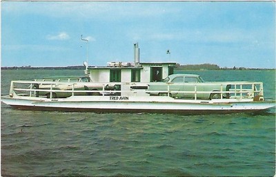 Ferry ''Tred Avon'' Oxford, Maryland-Vintage Postcard