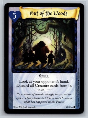 Harry Potter TCG Out of the Woods 97/116 Base Set Spell Card Wizards 2001