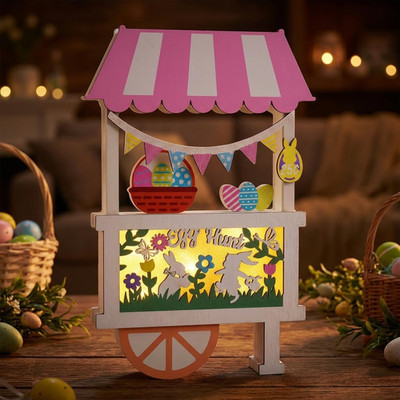Easter Decorations, Easter Decor with LED Light, Lighted Egg Hunt Booth Decor...