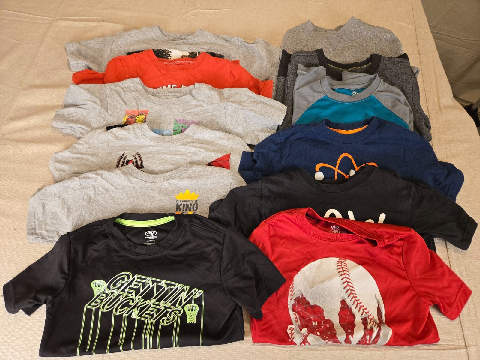 Boys Graphic T-Shirts & Long Sleeve Shirts Size 4/5 & 5/6 Lot of 12