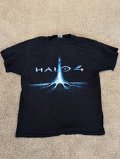 Halo 4 Black T-Shirt Vintage XL Video Game Tee