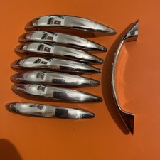 Vintage Chrome Cabinet Drawer Handles Pulls Kitchen Furniture Lot Of 8