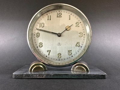 Art Deco Imhof Chrome Desk Clock