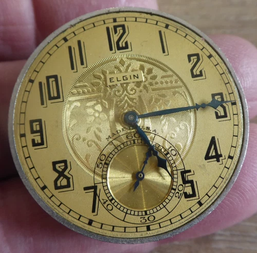 INTERESTING  ELGIN ANTIQUE GENTS  POCKET WATCH MOVEMENT WORKING