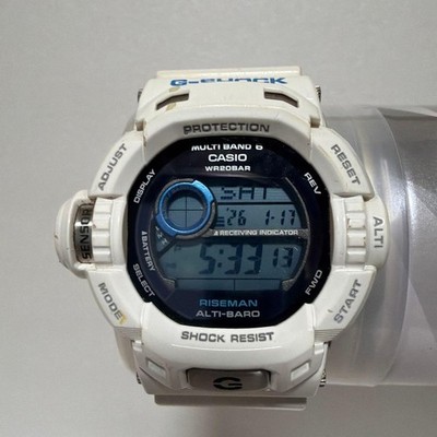 G-SHOCK RISEMAN GW-9200PJ White Shock Resistant Watch WR80BAR Multi Band 6
