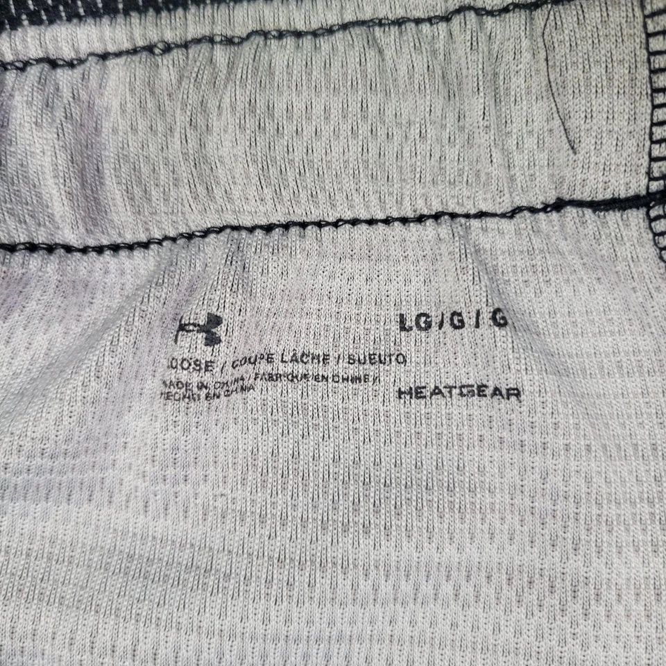 Under Armour Shorts Womens Large Black Gray HeatGear Loose Fit Athletic Running - Image 2 of 4