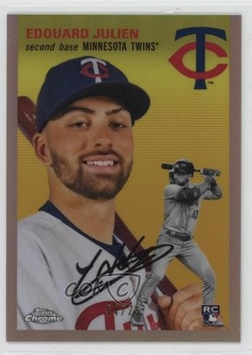 2023 Topps Chrome Platinum Anniversary 54/75 Edouard Julien #179 Rookie RC a2f