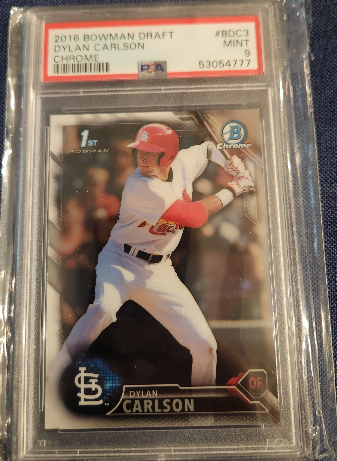 2016 Bowman Draft Chrome Dylan Carlson / PSA 9