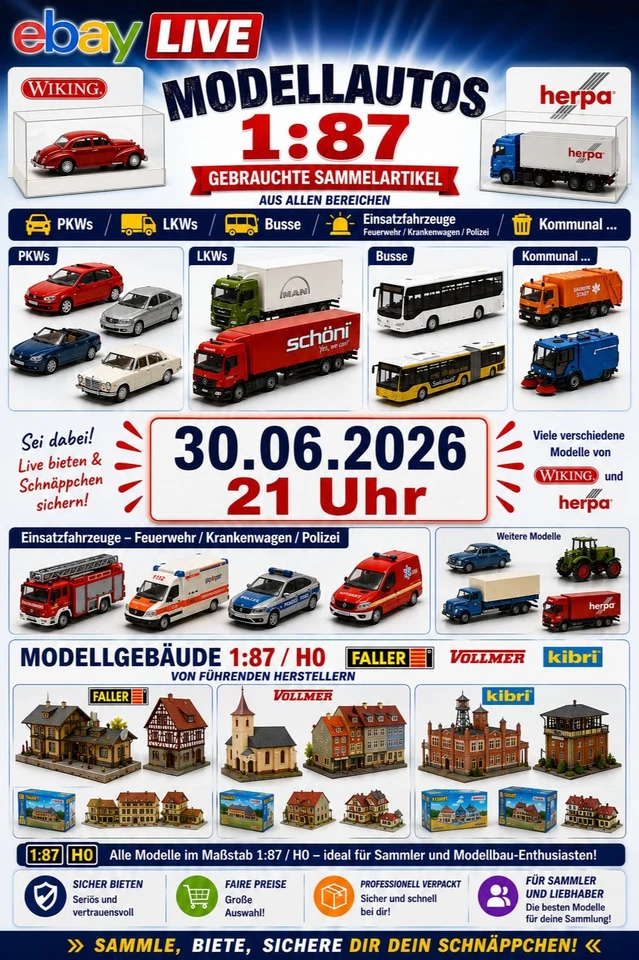 Gebrauchte Modellautos 1:87 + Modellbahn Gebäude in H0 1:87 N 1:160 TT