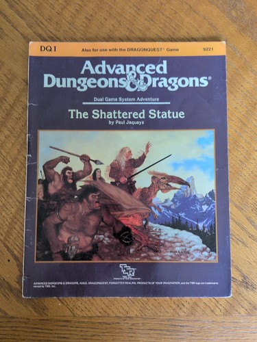 Advanced Dungeons and Dragons The Shattered Statue DQ1 TSR 9221