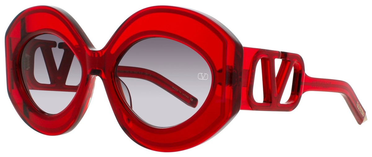 Valentino Black and Red sunglasses! Absolutely stunning! Valentino VA4067 Narrow Oval Sunglasses | Valentino Eyewear  main image 2