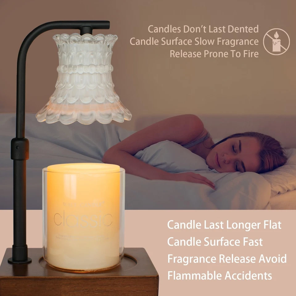Lámpara Calentador de Velas con Temporizador, Atenuador Eléctrico Cambio de Color Pantalla Vela con... Foto 4 de 4